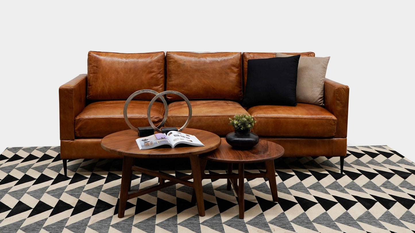 Sofá Enrique de piel 2.30m