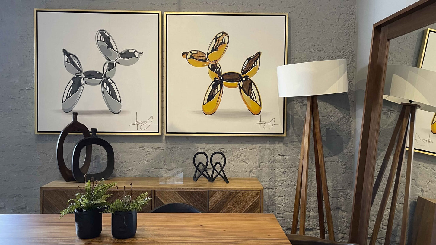 Cuadro Ballom Dog Silver 120*120cm