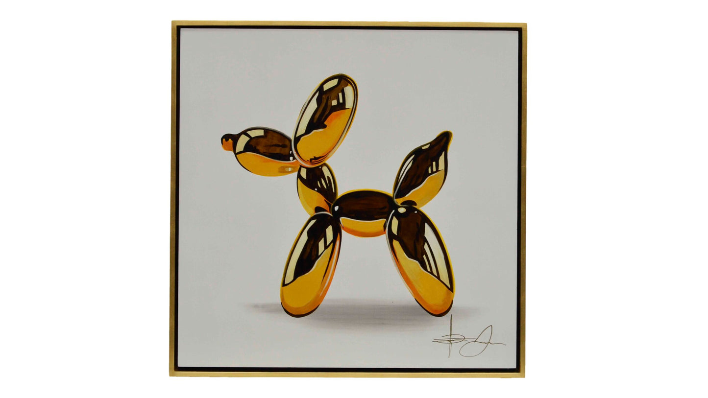 Cuadro Ballom Dog Gold 120*120cm