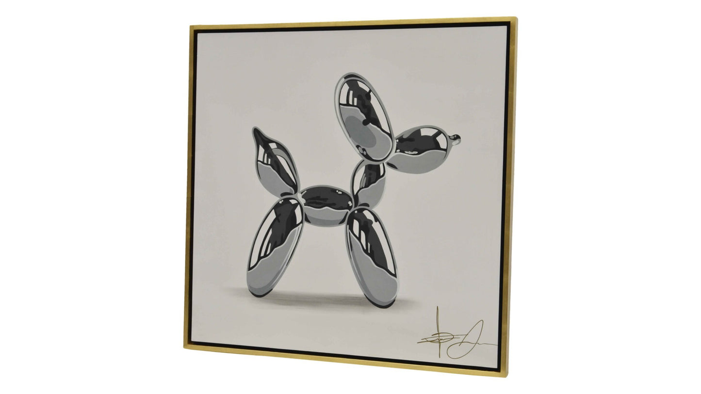 Cuadro Ballom Dog Silver 120*120cm