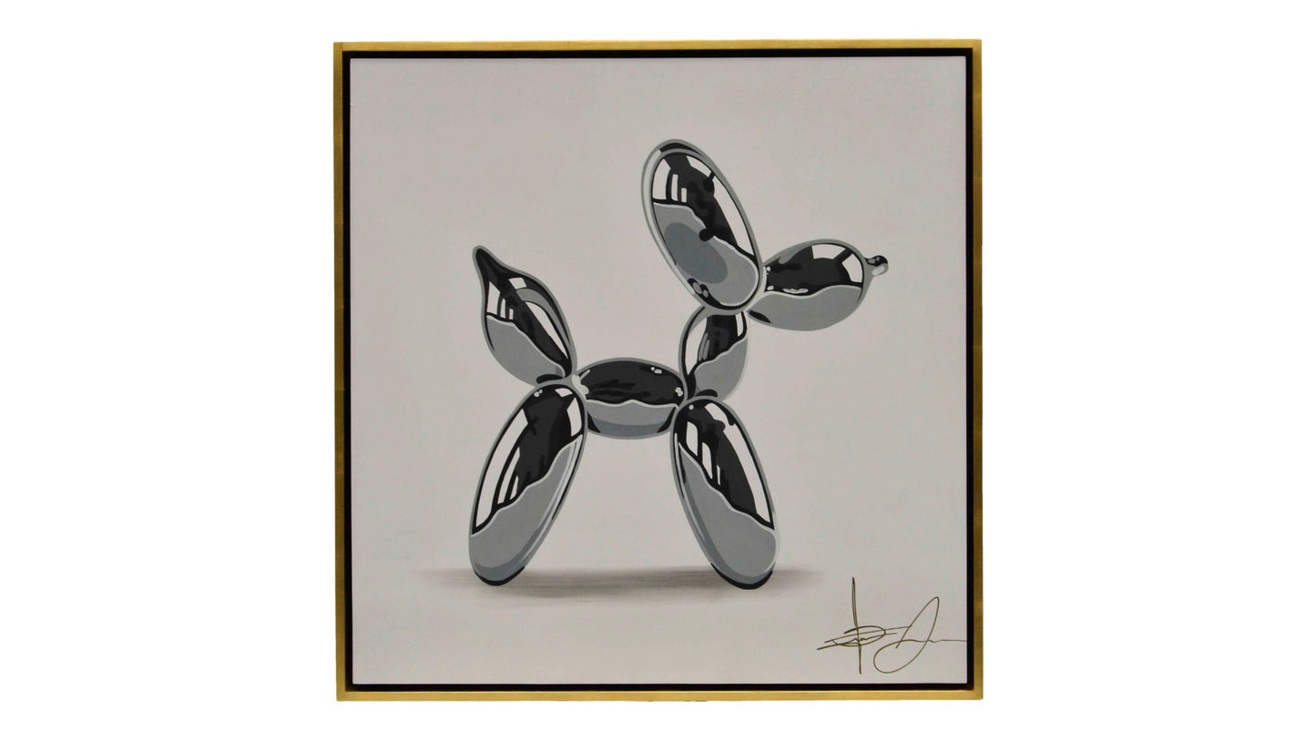 Cuadro Ballom Dog Silver 120*120cm