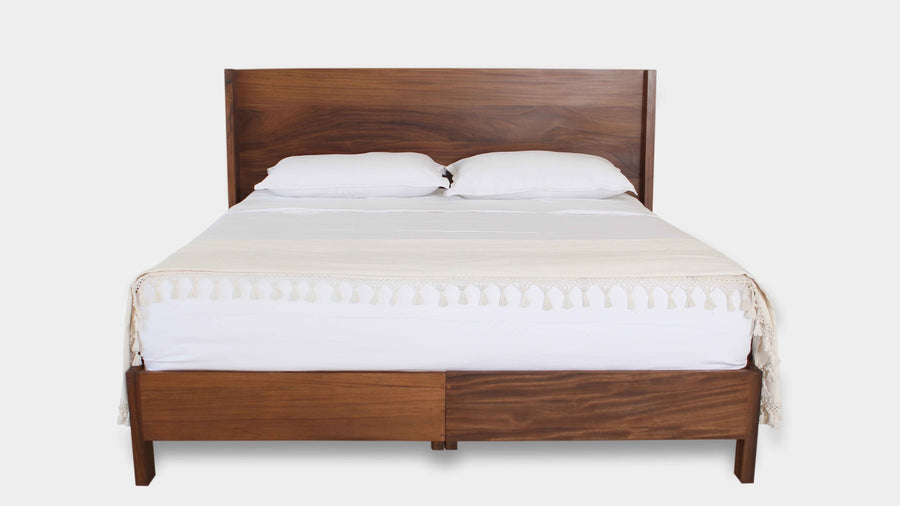 Cama de madera de parota, madera sólida resistente al clima de Jalisco