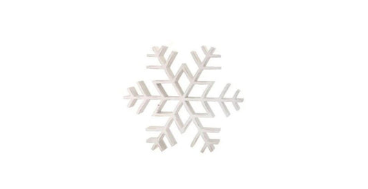 14" Mdf Snowflake Table Piece