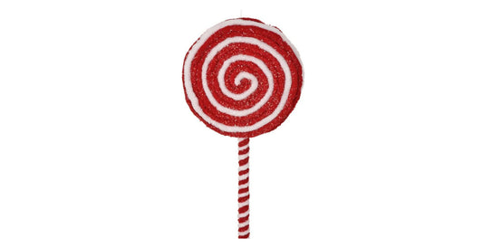 14" Frosty Felt Swirl Lollipop Ornament